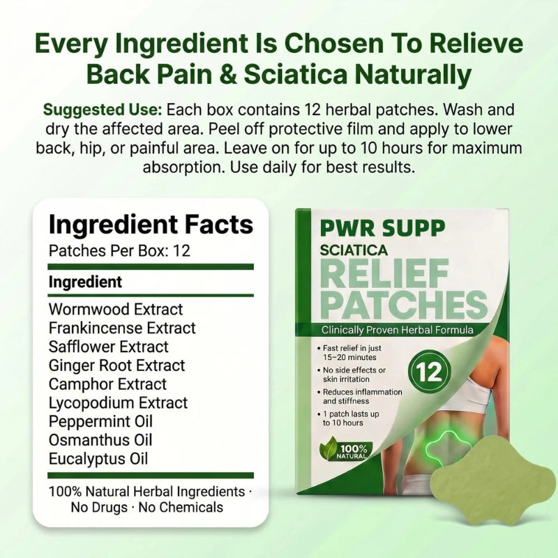 Herbal Sciatica Relief Patches
