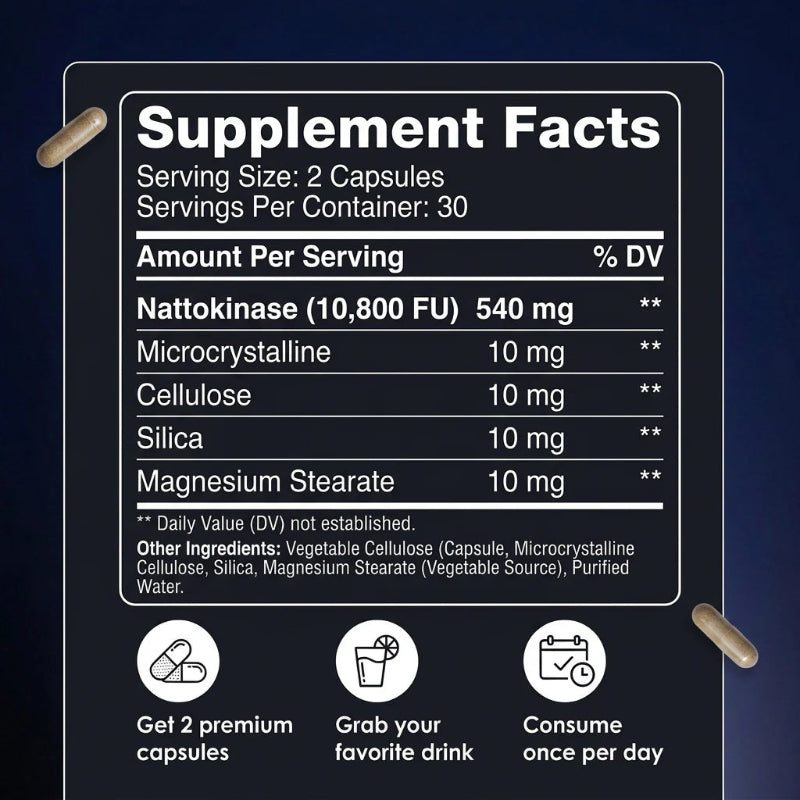 Nattokinase 10,800 FU Capsules