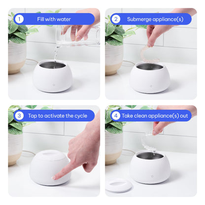 Ultrasonic Dental Appliance Cleaner