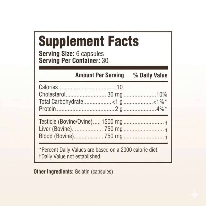 Grass-Fed Male Vitality Capsules