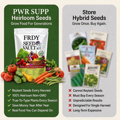 Heirloom Seed Vault Kit (35 Pack)