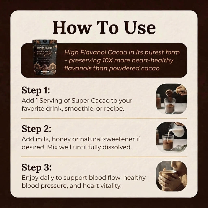 High-Flavanol Ceremonial Cacao Powder