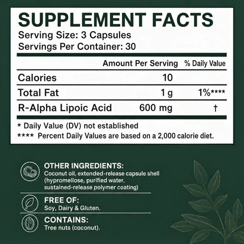 Stabilized R-ALA 600mg