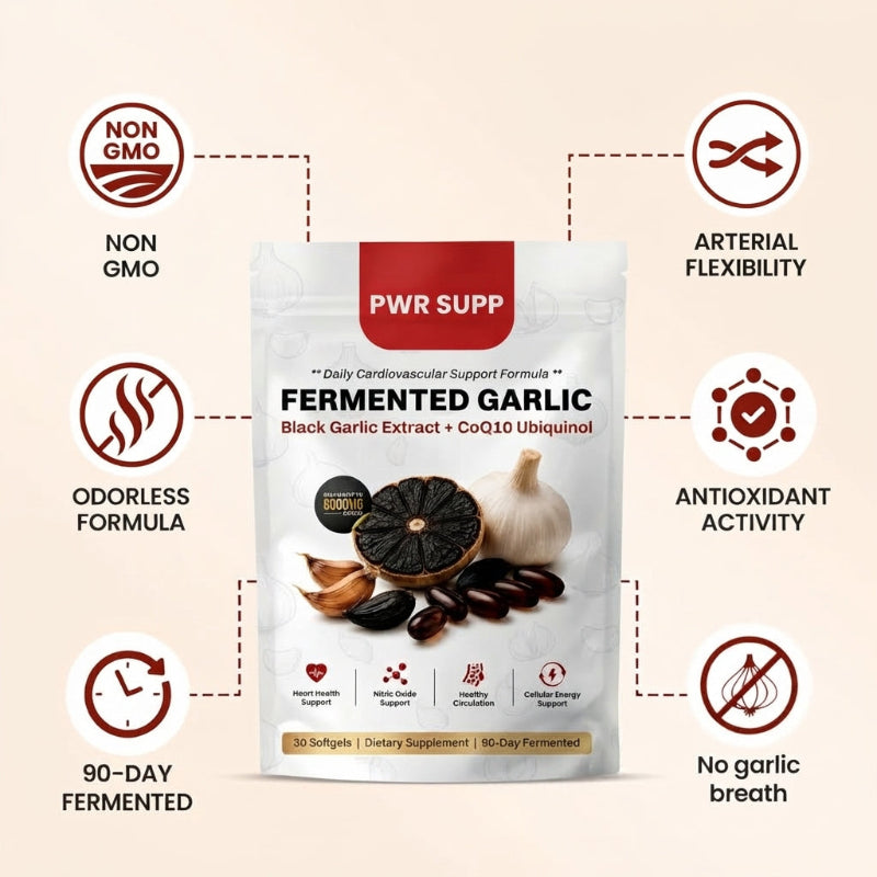Fermented Black Garlic + CoQ10 Softgels
