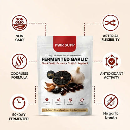 Fermented Black Garlic + CoQ10 Softgels