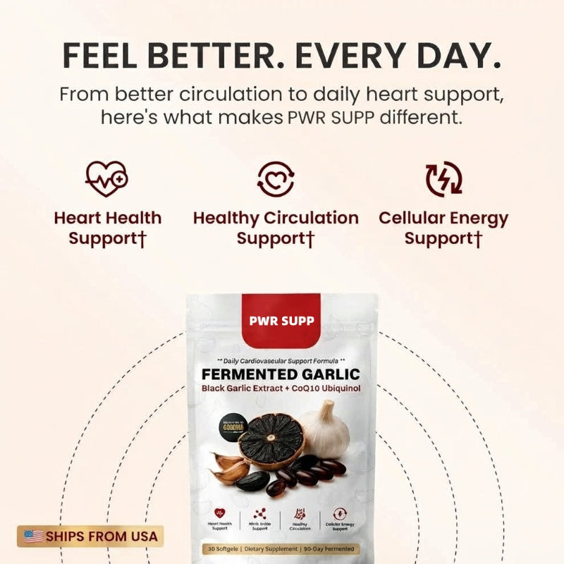 Fermented Black Garlic + CoQ10 Softgels
