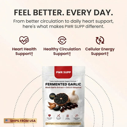 Fermented Black Garlic + CoQ10 Softgels
