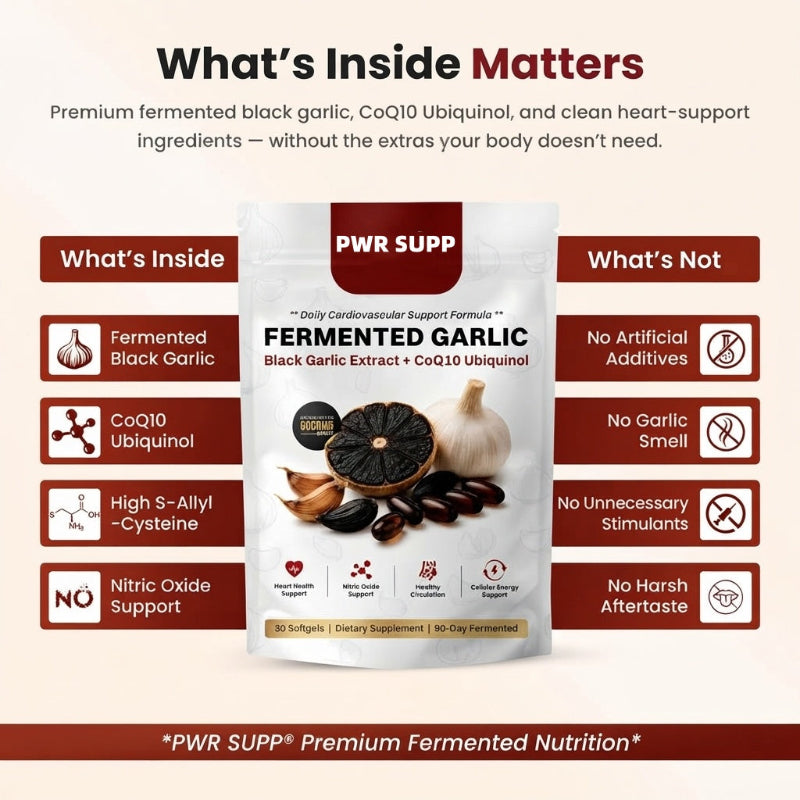 Fermented Black Garlic + CoQ10 Softgels