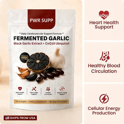 Fermented Black Garlic + CoQ10 Softgels